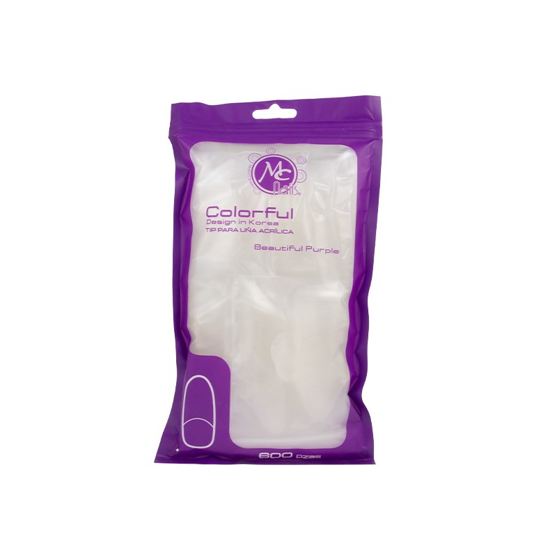 COLORFUL TIPS ROUND Prees On Beautiful purple 600pz
