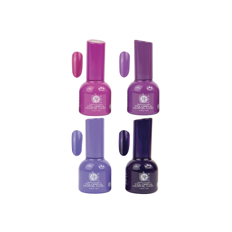 COLORFUL Collection GEL “B” Beautiful purple 4pz de 12ml c/u